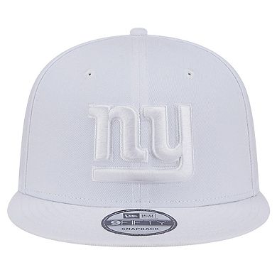 Men's New Era New York Giants Main White on White 9FIFTY Snapback Hat