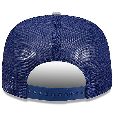 Men's New Era White/Gray Los Angeles Dodgers Team Foam Front A-Frame Trucker 9FIFTY Snapback Hat