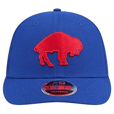 Men's New Era  Royal Buffalo Bills  Main Trucker Low Profile 9FIFTY Snapback Hat