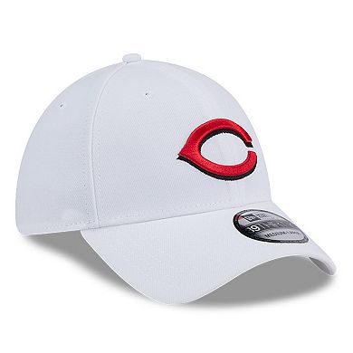 Men's New Era White Cincinnati Reds Evergreen 39THIRTY Flex Hat