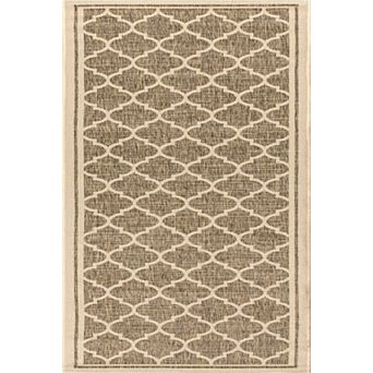 Trebol Moroccan Trellis Textured Weave Indoor/outdoor Area Rug
