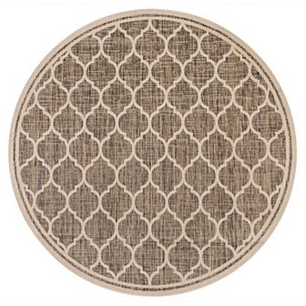 Trebol Moroccan Trellis Textured Weave Indoor/outdoor Area Rug