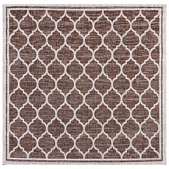 Trebol Moroccan Trellis Textured Weave Indoor/outdoor Area Rug