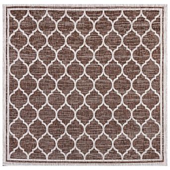 Trebol Moroccan Trellis Textured Weave Indoor/outdoor Area Rug