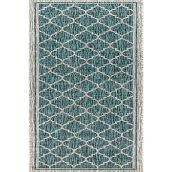 Trebol Moroccan Trellis Textured Weave Indoor/outdoor Area Rug