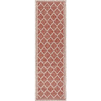 Trebol Moroccan Trellis Textured Weave Indoor/outdoor Area Rug