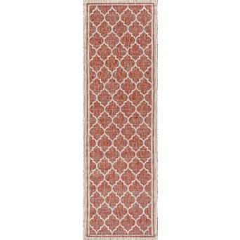 Trebol Moroccan Trellis Textured Weave Indoor/outdoor Area Rug
