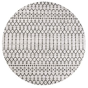 Ourika Moroccan Geometric Textured Weave Light Indoor/Outdoor Area Rug