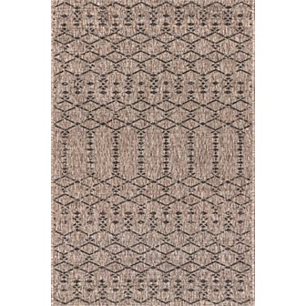 Ourika Moroccan Geometric Textured Weave Light Indoor/Outdoor Area Rug