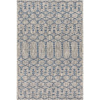 Ourika Moroccan Geometric Textured Weave Light Indoor/Outdoor Area Rug