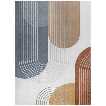 Arches Contemporary Minimalist Machine-washable Area Rug