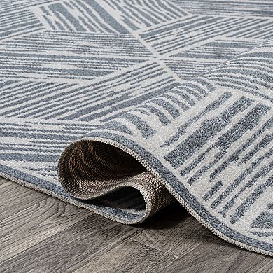 Arches Contemporary Minimalist Machine-washable Area Rug