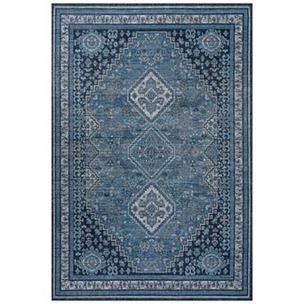 Dalyan Geometric Medallions Washable Indoor/outdoor Area Rug