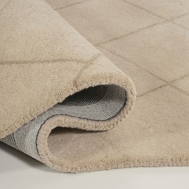 Bean Modern Plaid Grid Handwoven Wool Area Rug