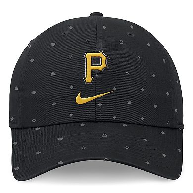 Men's Nike  Black Pittsburgh Pirates Primetime Print Club Adjustable Hat