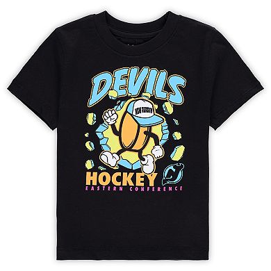 Toddler Black New Jersey Devils Break Through T-Shirt