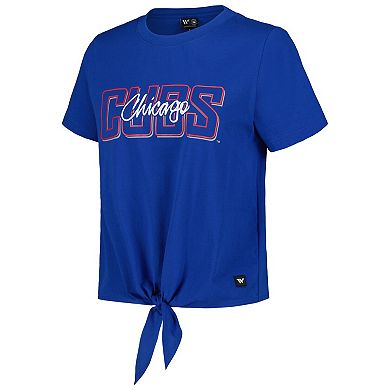 Women's The Wild Collective Royal Chicago Cubs Twist Front T-Shirt
