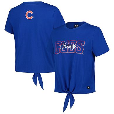 Women's The Wild Collective Royal Chicago Cubs Twist Front T-Shirt