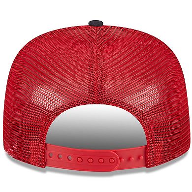 Men's New Era White/Red Los Angeles Angels Team Foam Front A-Frame Trucker 9FIFTY Snapback Hat