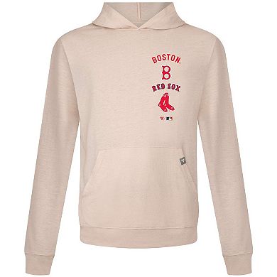 Men's Levelwear Cream Boston Red Sox Base Line Pullover Hoodie