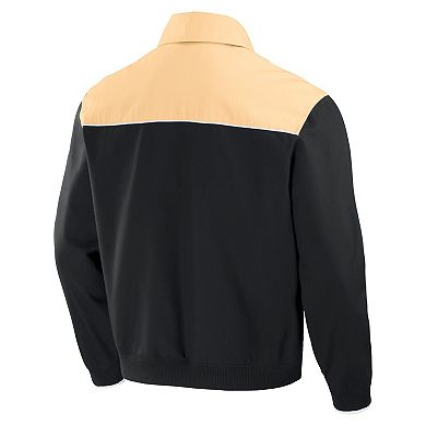 Men's Darius Rucker Collection by Fanatics Black/Tan Atlanta Braves Canvas Bomber Full-Zip Jacket