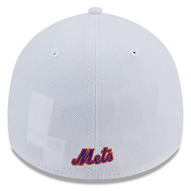 Men's New Era White New York Mets Evergreen 39THIRTY Flex Hat