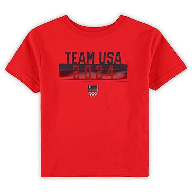 Preschool Red Team USA 2024 Summer Olympics T-Shirt