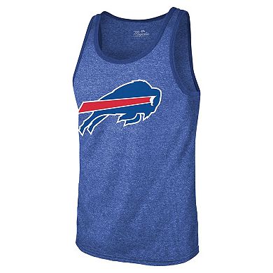 Men's Majestic Threads Josh Allen Royal Buffalo Bills Tri-Blend Player Name & Number Tank Top