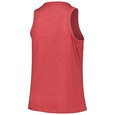 Women's Soft as a Grape Red St. Louis Cardinals Plus Size Curvy High Neck Tri-Blend Tank Top