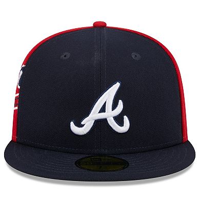 Men's New Era Navy/Red Atlanta Braves Gameday Sideswipe 59FIFTY Fitted Hat