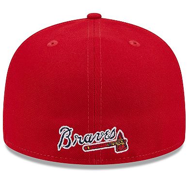 Men's New Era Navy/Red Atlanta Braves Gameday Sideswipe 59FIFTY Fitted Hat