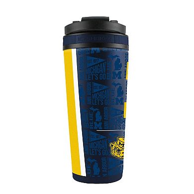 WinCraft Michigan Wolverines 26oz. 4D Stainless Steel Ice Shaker Bottle