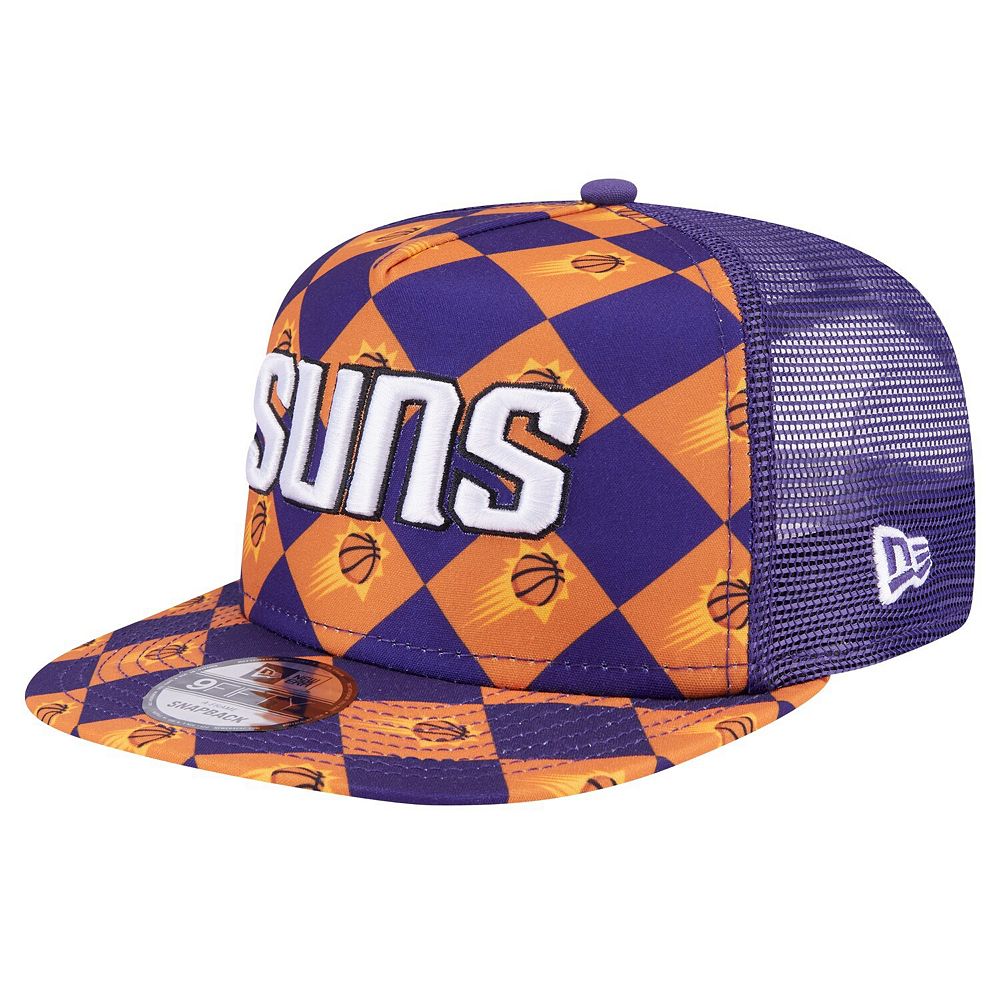 New Era A-Frame Trucker Hat – Phoenix Suns Nero, Con Logo 3D Ricamato, Retro Regolabile, 100% Cotone