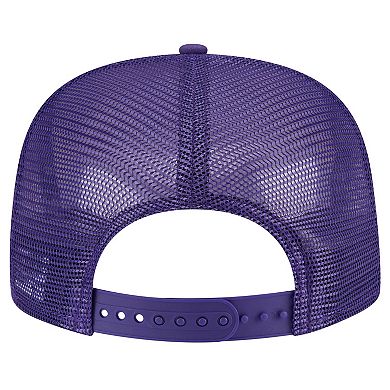 Men's New Era Purple Phoenix Suns Seeing Diamonds A-Frame Trucker 9FIFTY Snapback Hat