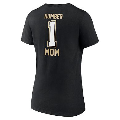 Women's Fanatics Branded Black New Orleans Saints Mother's Day V-Neck T-Shirt
