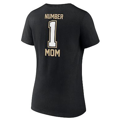 Women's Fanatics Black New Orleans Saints Mother's Day V-Neck T-Shirt