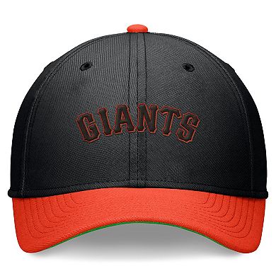 Men's Nike Black/Orange San Francisco Giants Cooperstown Collection Rewind Swooshflex Performance Hat