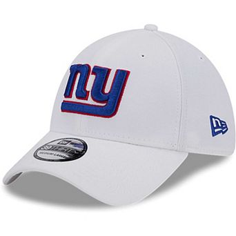 Men's New Era White New York Giants Main 39THIRTY Flex Hat