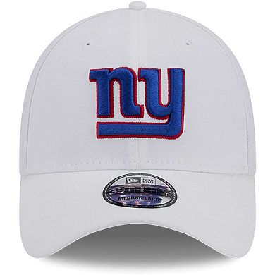 Men's New Era White New York Giants Main 39THIRTY Flex Hat