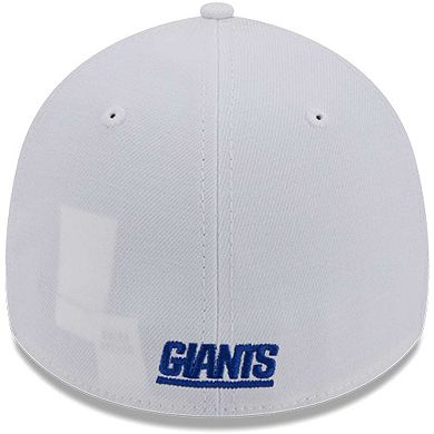 Men's New Era White New York Giants Main 39THIRTY Flex Hat