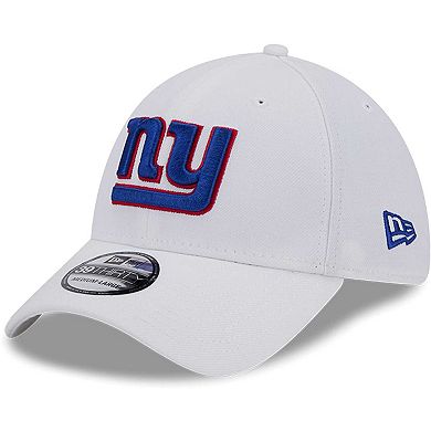 Men's New Era White New York Giants Main 39THIRTY Flex Hat