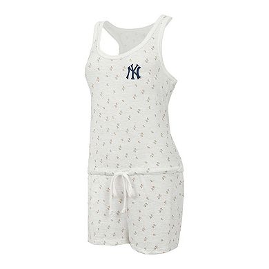 Women's Concepts Sport Cream New York Yankees Gardner Hacci Knit Romper