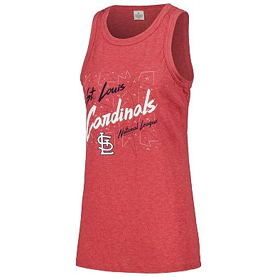 Women's Soft as a Grape Red St. Louis Cardinals Gauze High Neck Tank Top