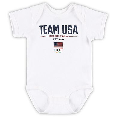 Infant White Team USA Size Up Bodysuit