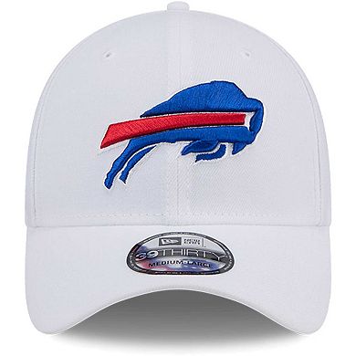 Men's New Era White Buffalo Bills Main 39THIRTY Flex Hat