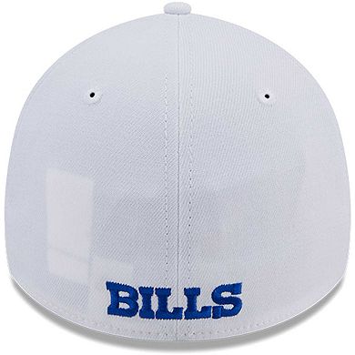 Men's New Era White Buffalo Bills Main 39THIRTY Flex Hat