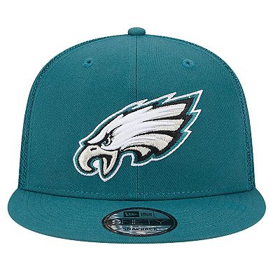 Men's New Era Midnight Green Philadelphia Eagles Main Trucker 9FIFTY Snapback Hat