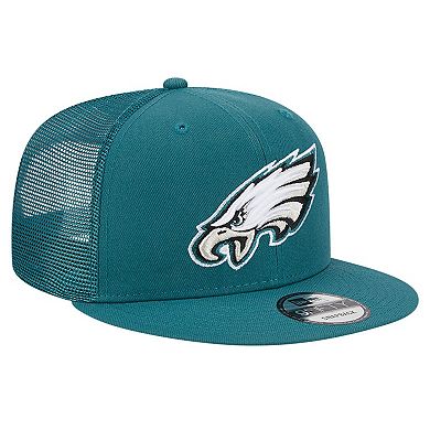 Men's New Era Midnight Green Philadelphia Eagles Main Trucker 9FIFTY Snapback Hat