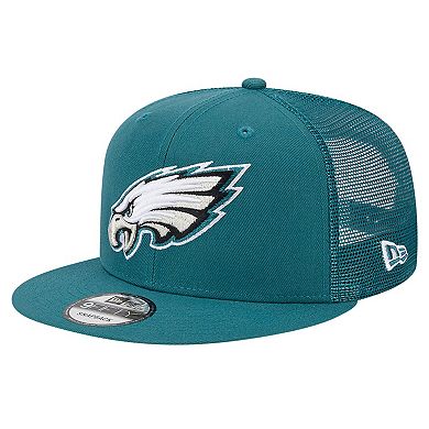 Men's New Era Midnight Green Philadelphia Eagles Main Trucker 9FIFTY Snapback Hat