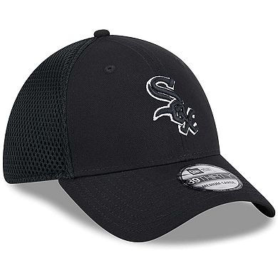 Men's New Era Chicago White Sox Evergreen Black & White Neo 39THIRTY Flex Hat